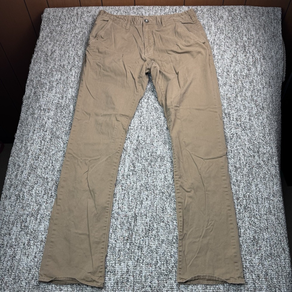 BKE Buckle Jake Khaki Pants Mens 36L 36x33 Straight Leg Stretch Beige